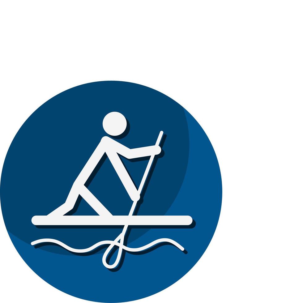Kayaking icon. A symbol dedicated to sports and games. Vector illustrations.