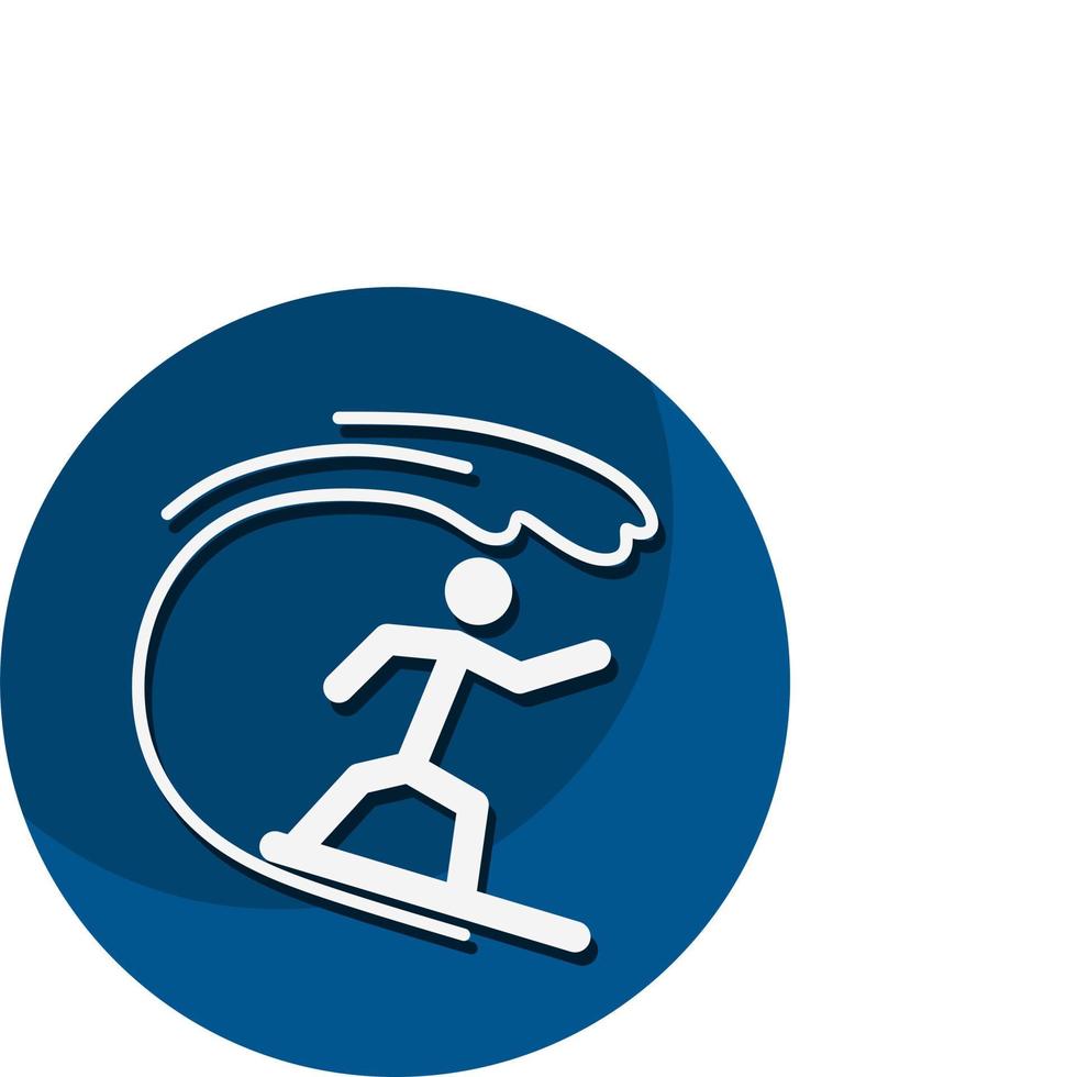 Surfing icon. A symbol dedicated to sports and games. Vector illustrations.