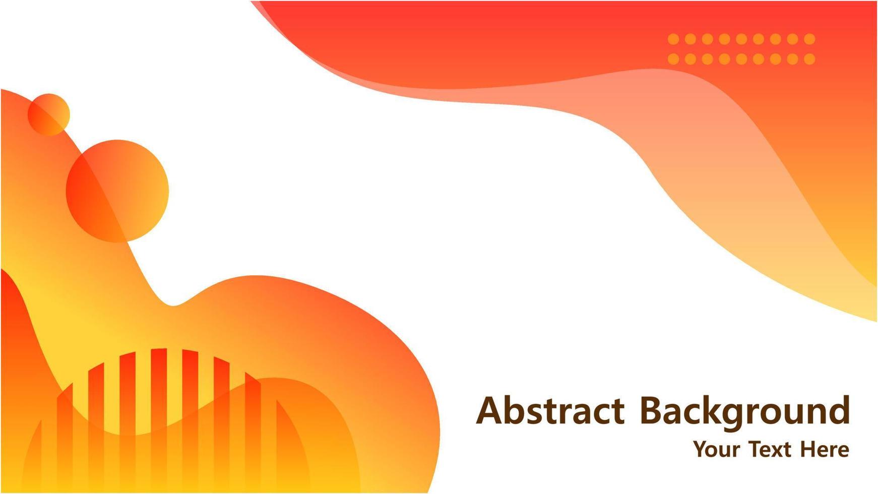 Abstract background. Orange elements with fluid gradient. Dynamic shapes composition. Eps10 vector