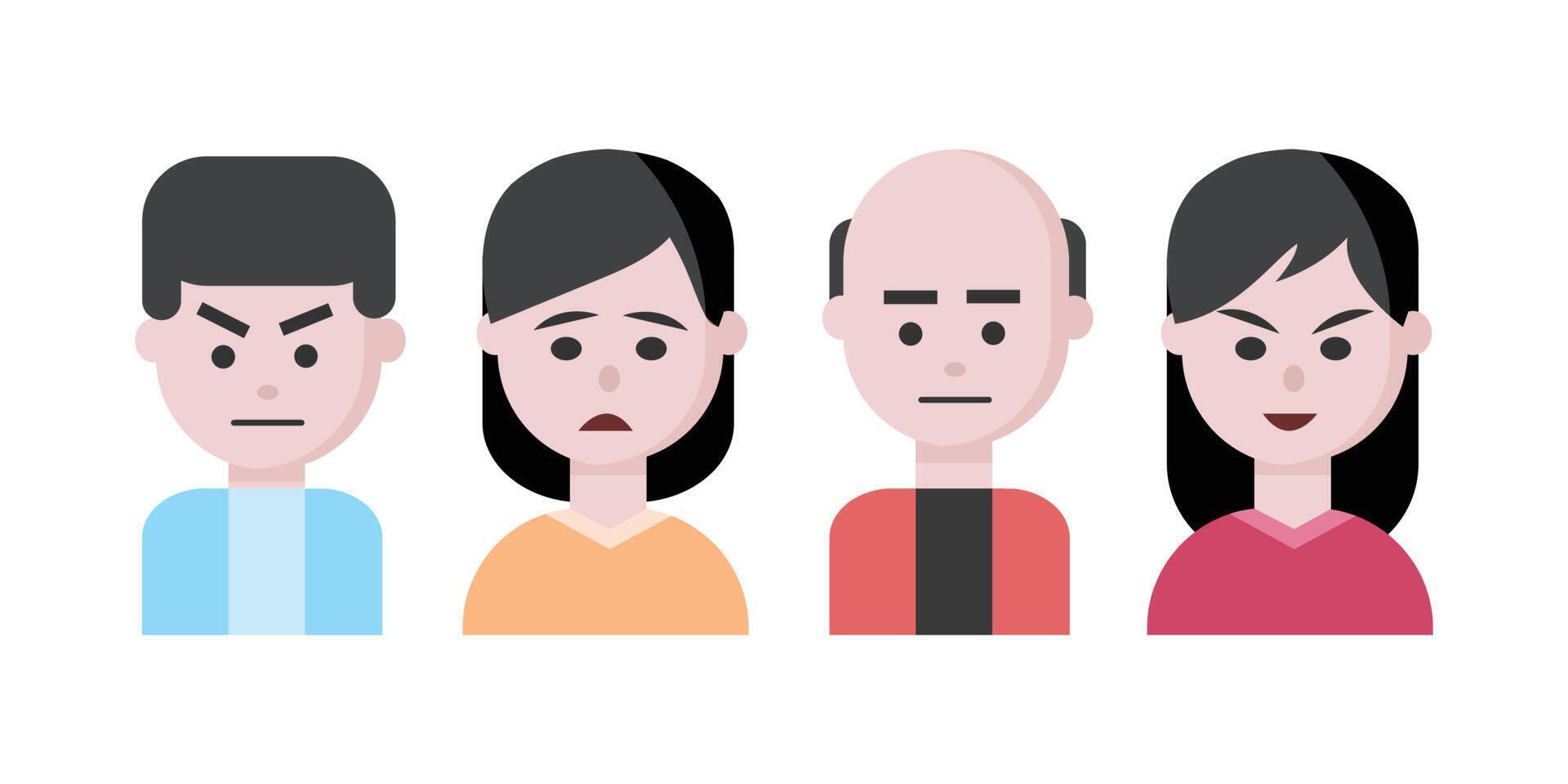 Digitized people characters in flat design vector