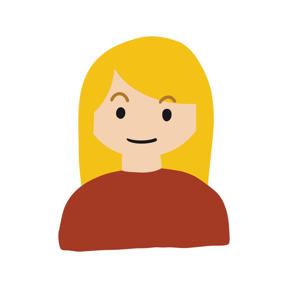 una ilustración de personaje de una mujer vector