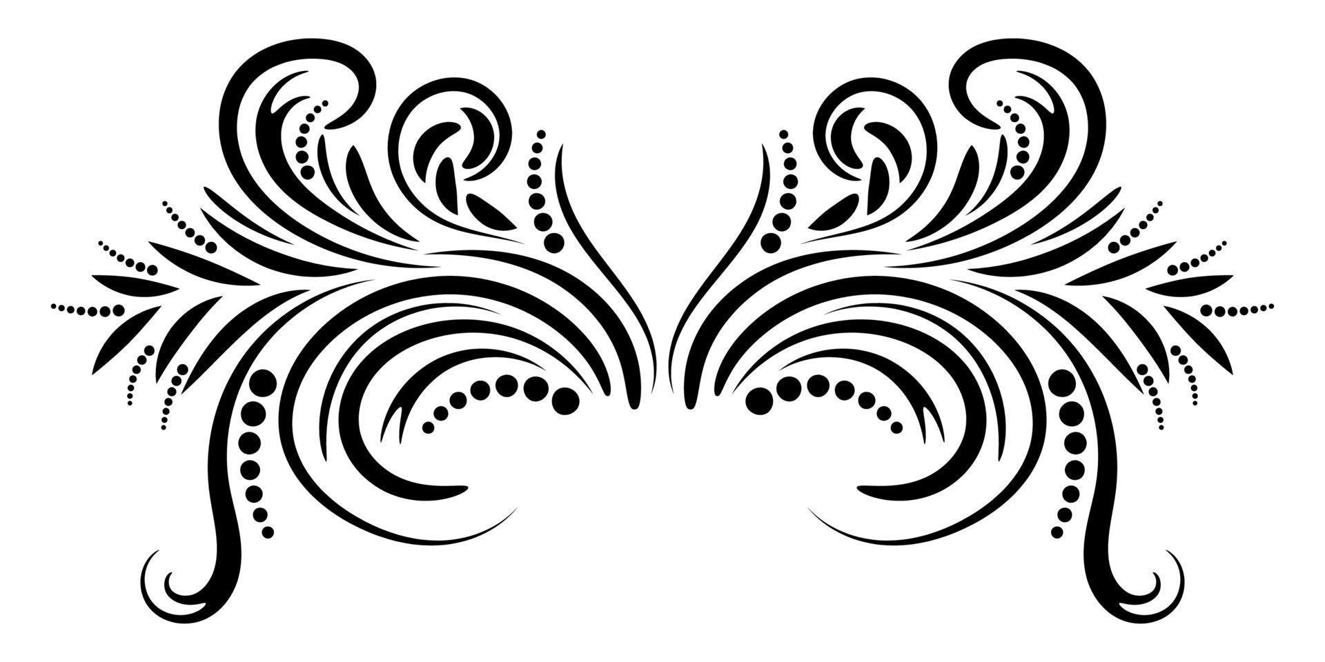 Abstract curly element for design, swirl, curl. vector