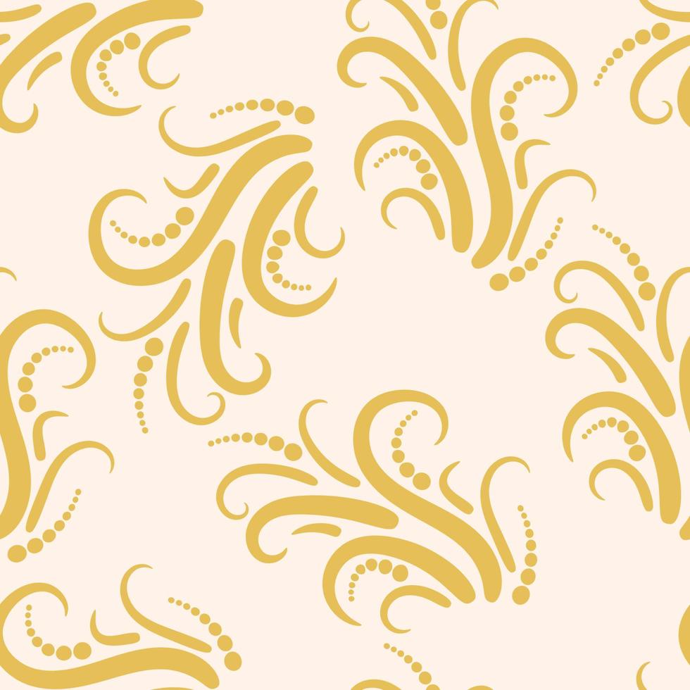 Abstract curly seamless pattern. Swirl background. vector