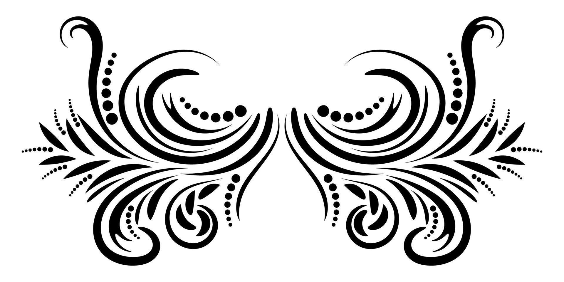 Abstract curly element for design, swirl, curl. vector