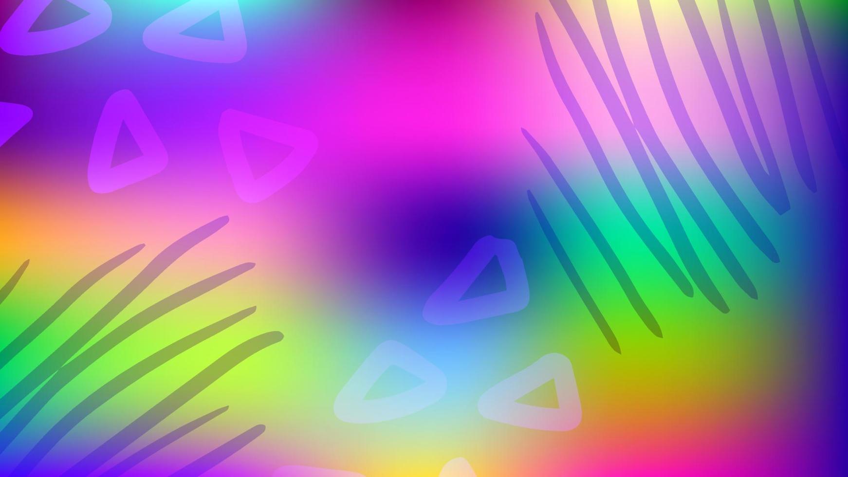 Abstract doodle triangular geometrical background. Triangle. Geometric card, gradient poster. vector