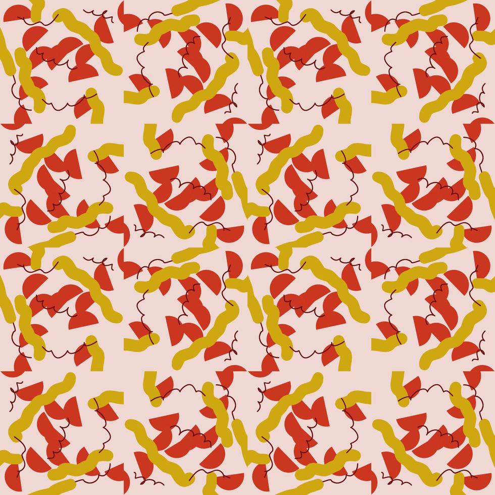 Abstract geometric seamless pattern. Tile background. Infinity wrapping paper with different shapes. Creative texture. vector