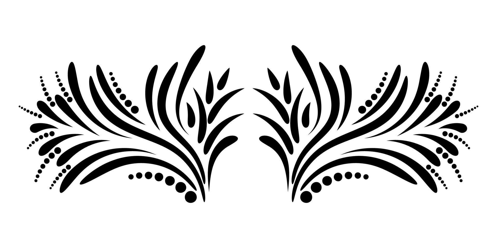 Abstract curly element for design, swirl, curl. vector