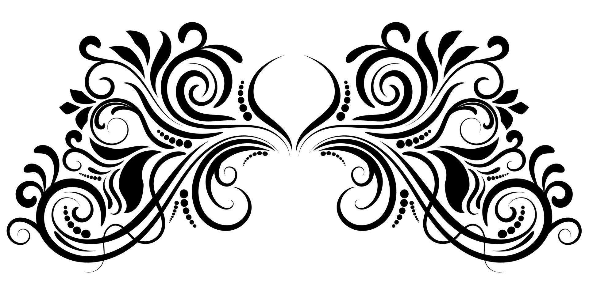 Abstract curly element for design, swirl, curl. vector