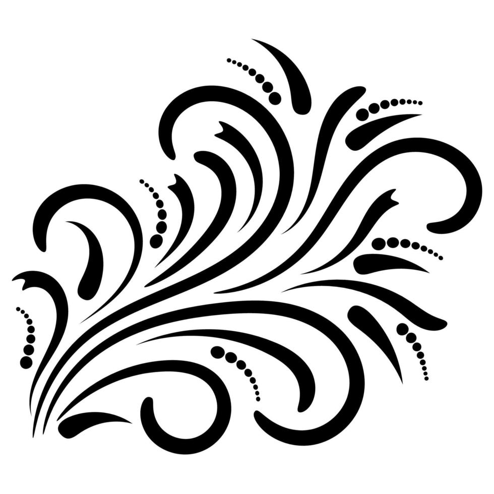 Abstract curly element for design, swirl, curl. vector