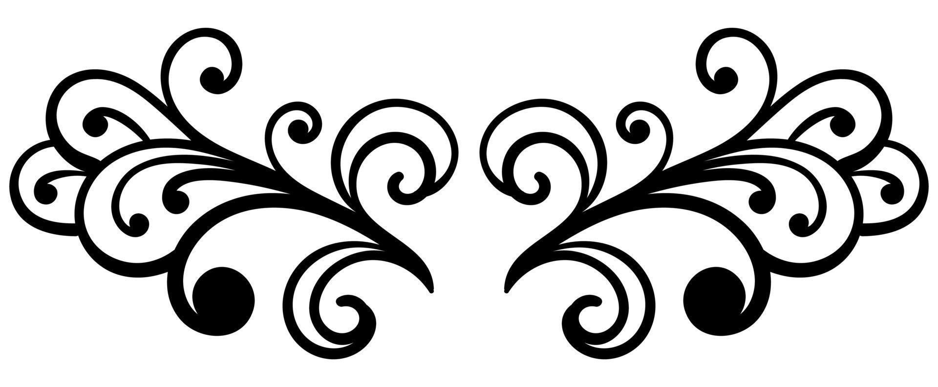 Abstract curly element for design, swirl, curl. vector
