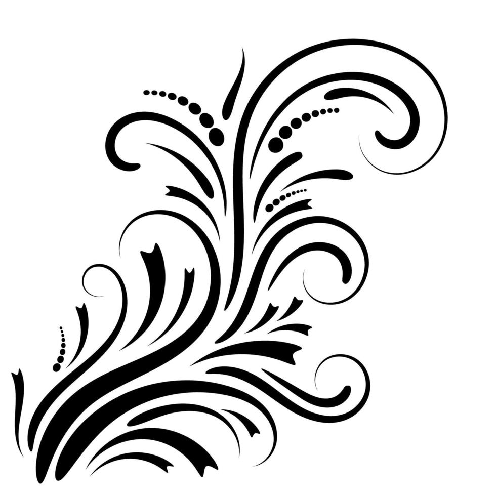 Abstract curly element for design, swirl, curl. vector