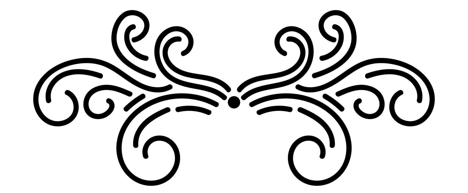 Abstract curly element for design, swirl, curl. vector