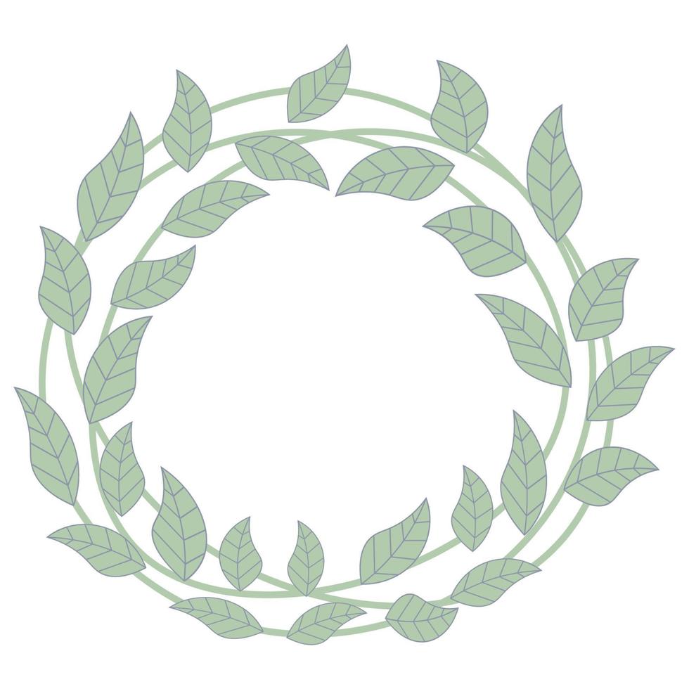 Floral frame isolated on white background.  Wreath. vector