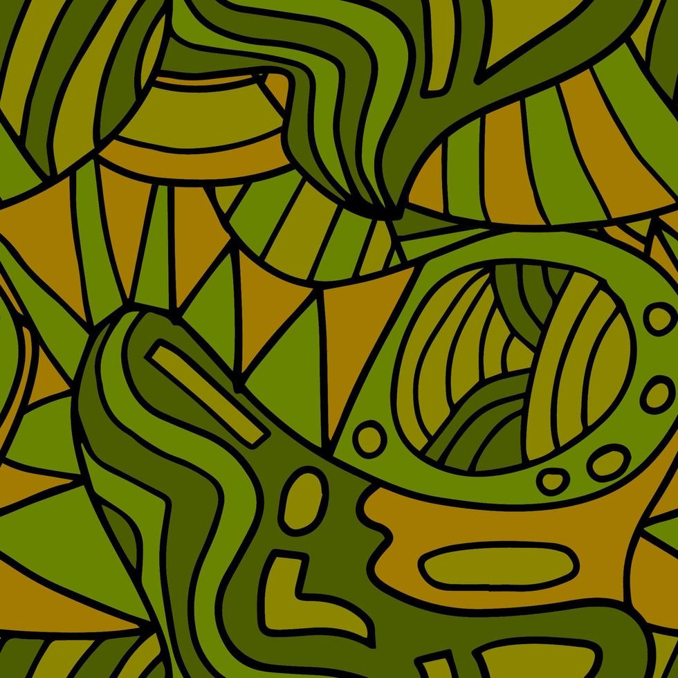Abstract colorful doodle seamless pattern. Fantasy art background with messy shapes. vector