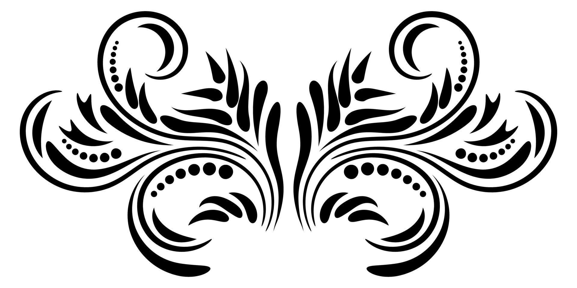 Abstract curly element for design, swirl, curl. vector