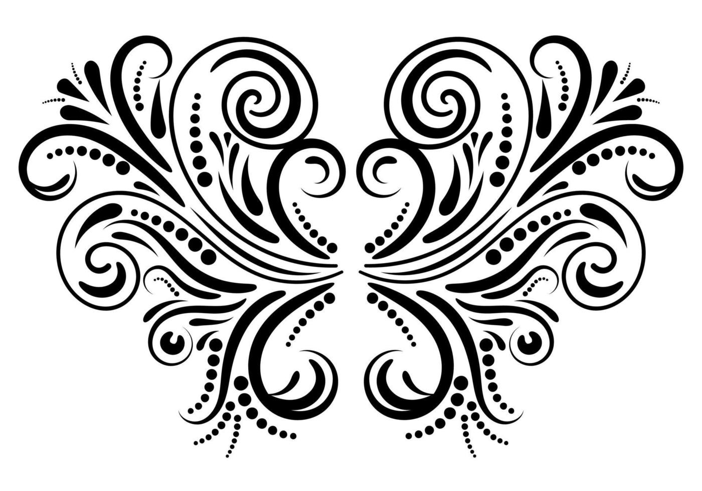 Abstract curly element for design, swirl, curl. vector