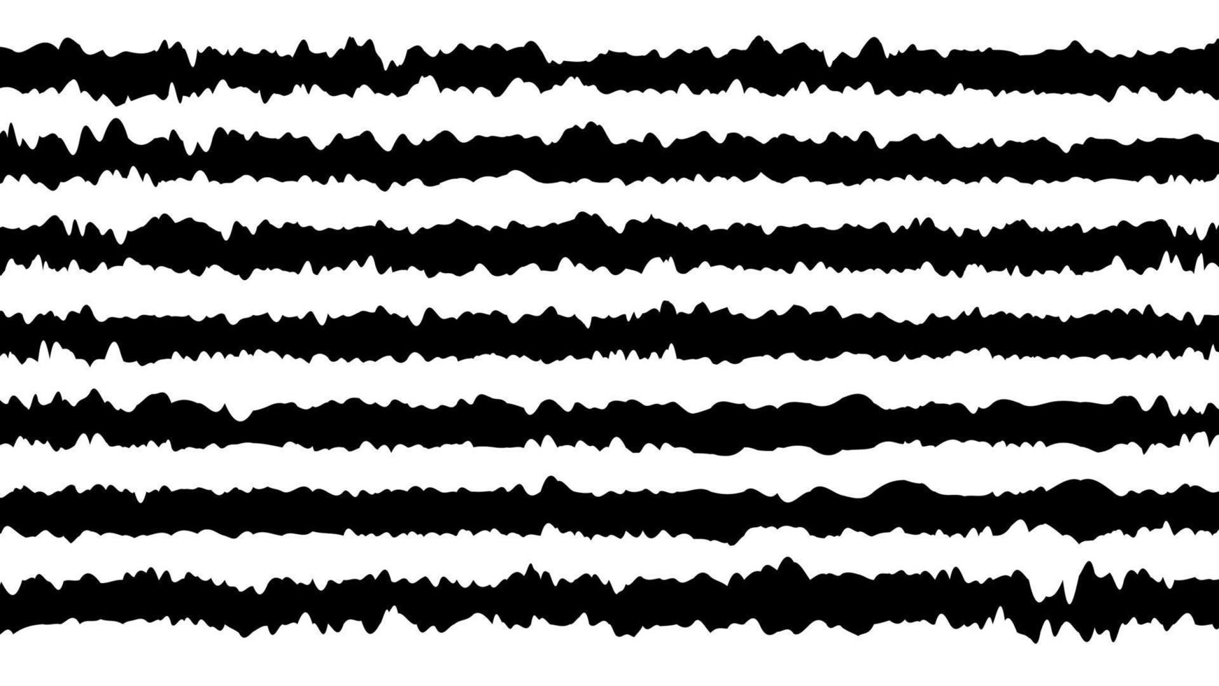 Abstract black and white stripped background. Glitch print. vector