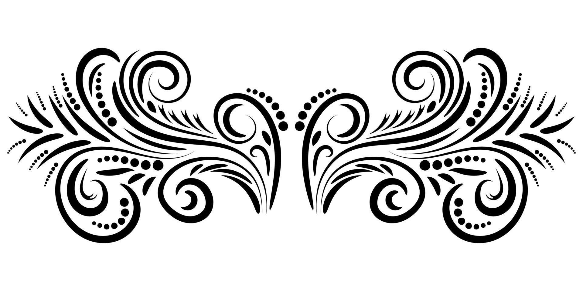 Abstract curly element for design, swirl, curl. vector