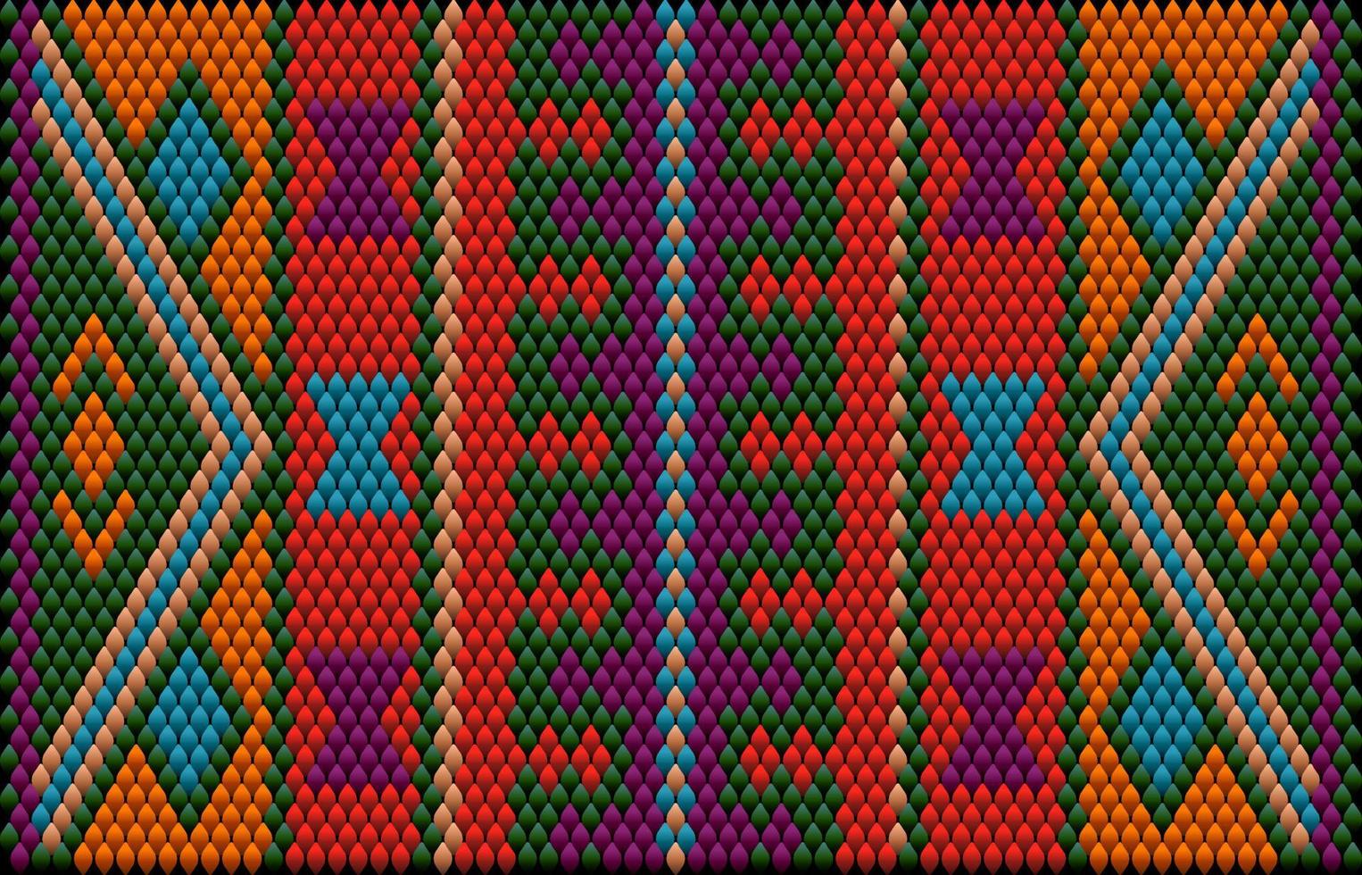 Ornament, mosaic, ethnic, folk pattern. vector