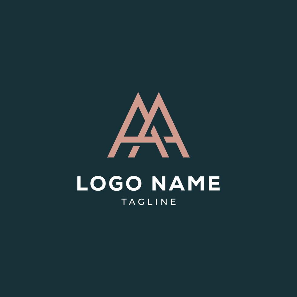 Letter AA line logo design. Linear creative minimal monogram symbol. Universal elegant vector emblem. Premium business logotype. Graphic alphabet symbol for corporate identity