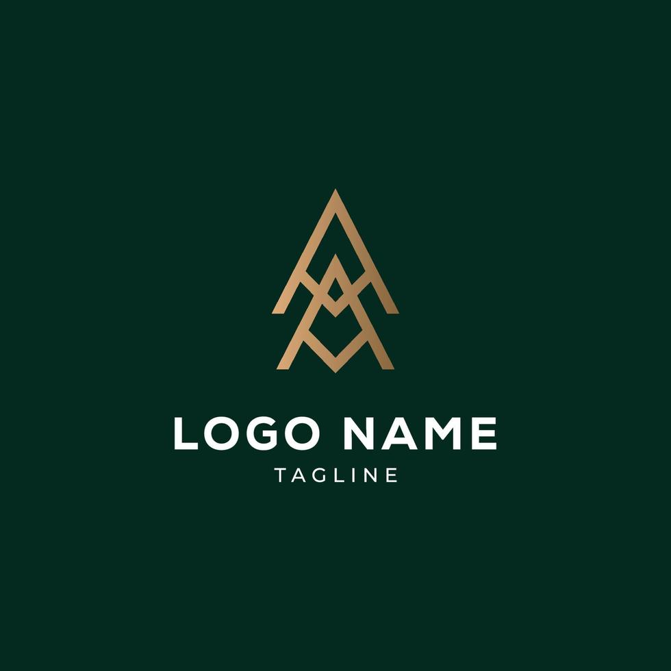 letra inicial minimalista aa, concepto de icono de logotipo. Plantilla de diseño de emblema de alfabeto mínimo creativo. símbolo gráfico para la identidad empresarial corporativa elemento gráfico de vector creativo.