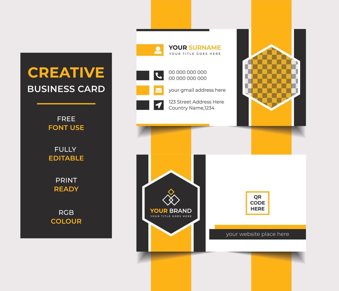 Creative Business Card Design Template vector