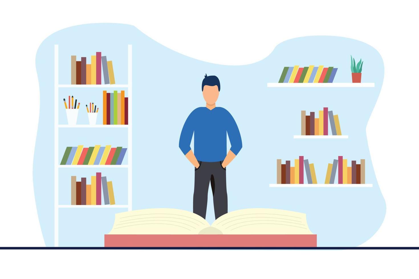 Library Books Illustration vector