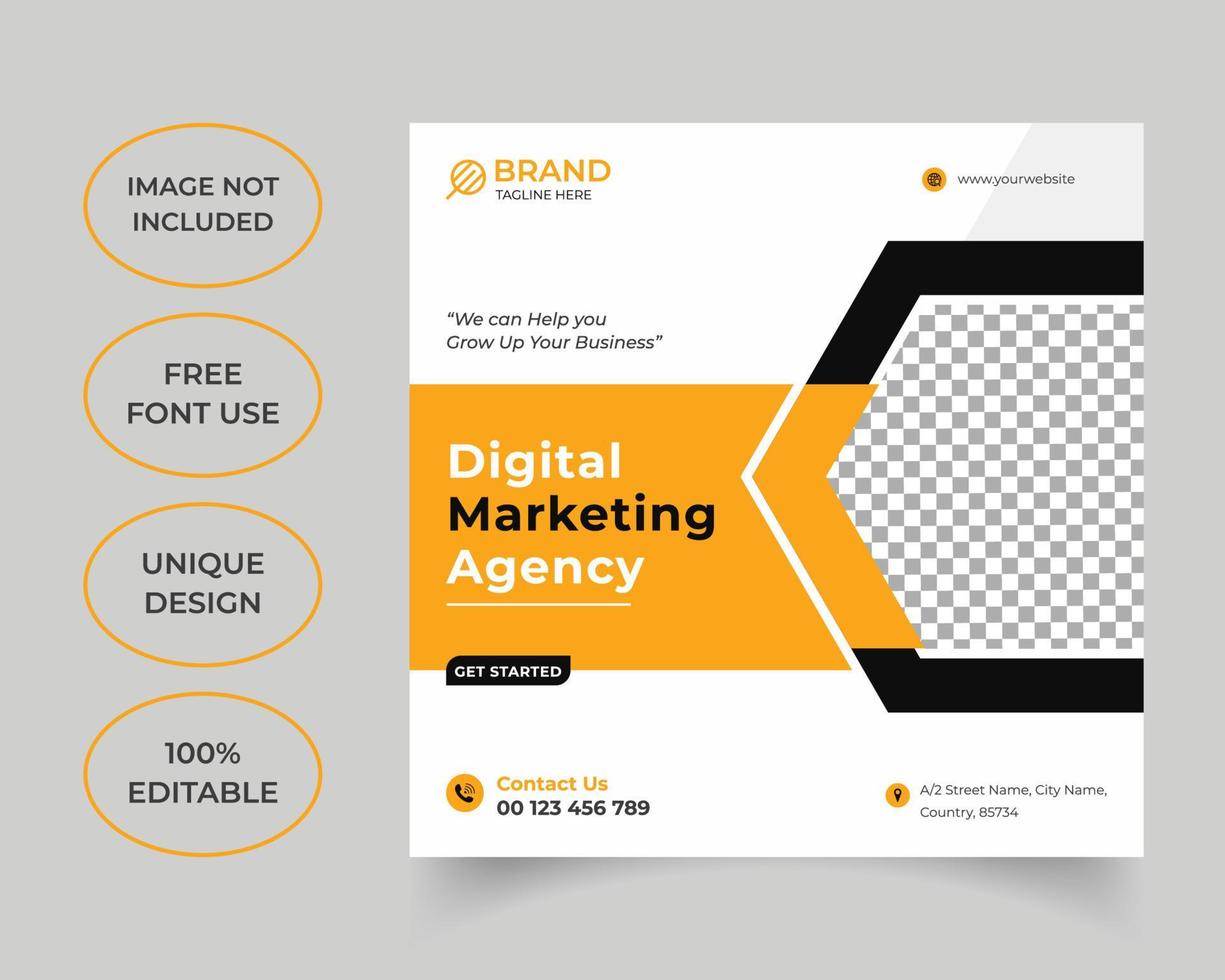 Corporate social media post design vector