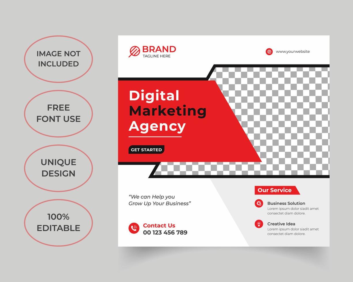 Corporate social media post design vector
