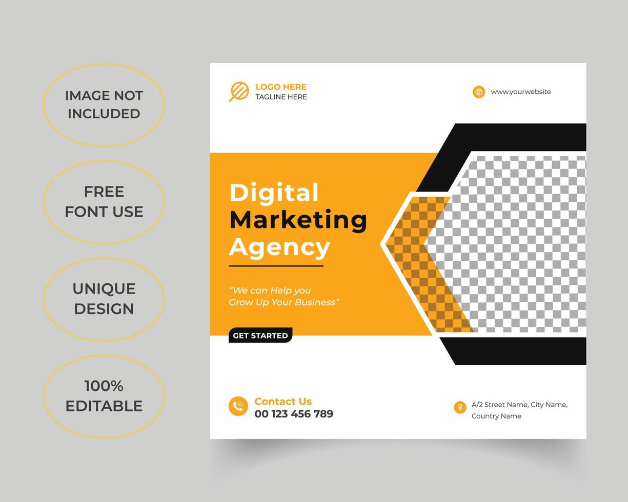 Corporate social media post design vector
