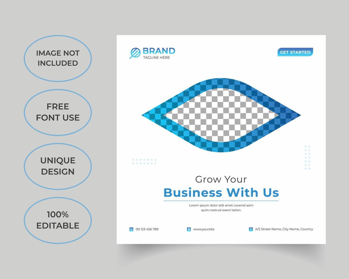 Corporate social media post design vector