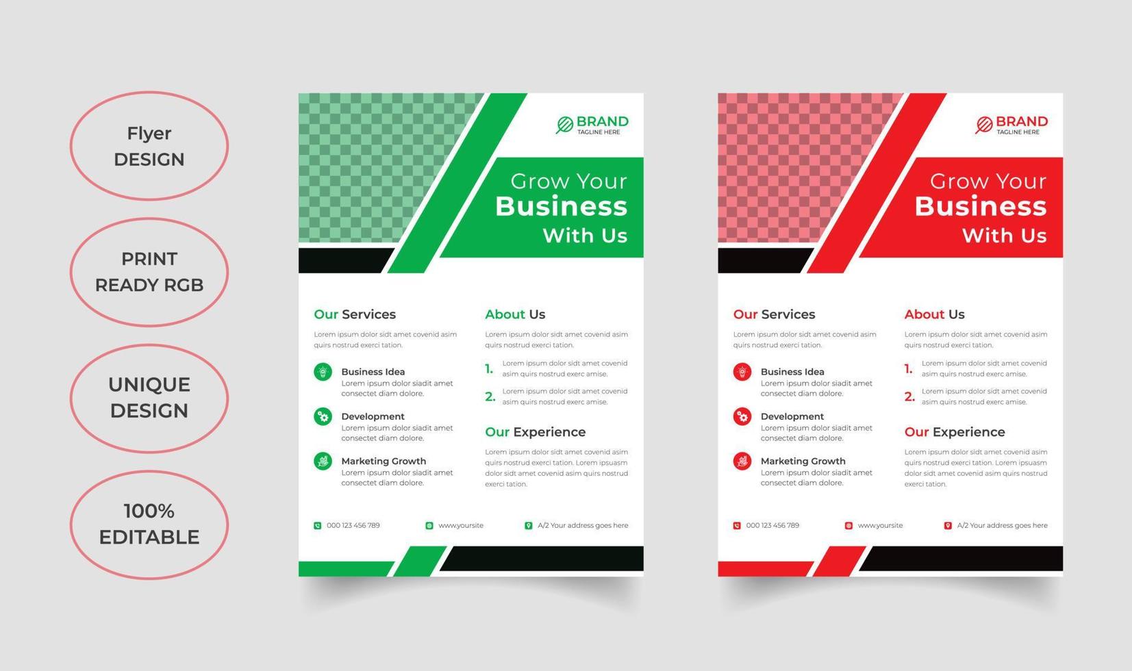 Creative business flyer template design vector
