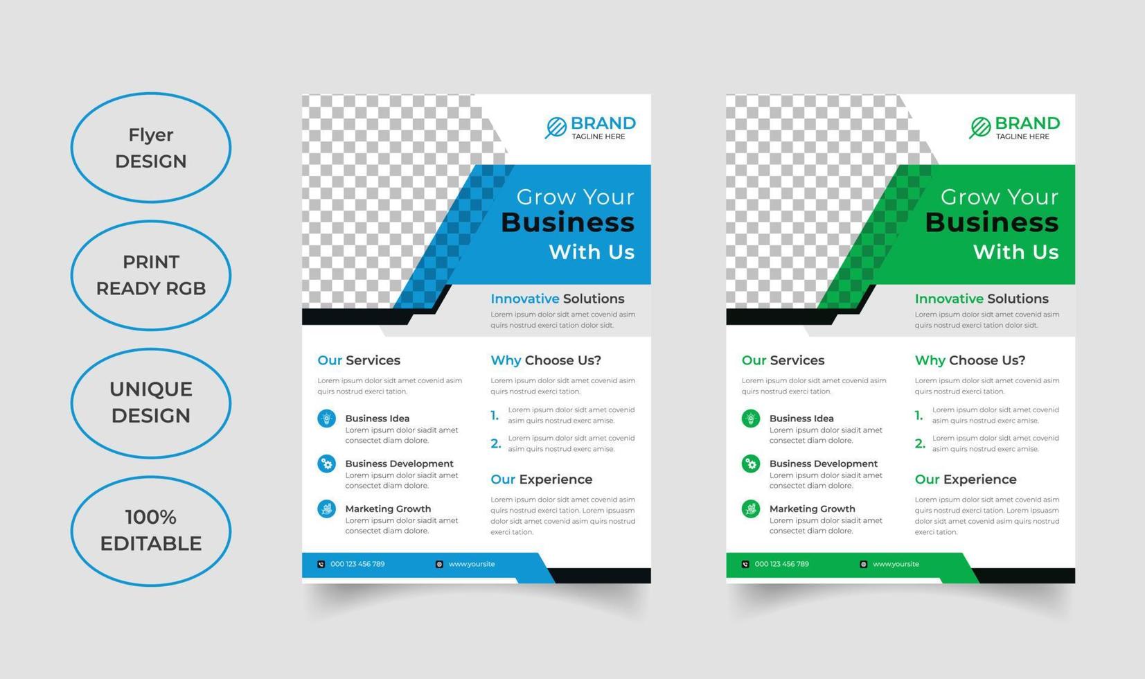 Creative business flyer template design vector