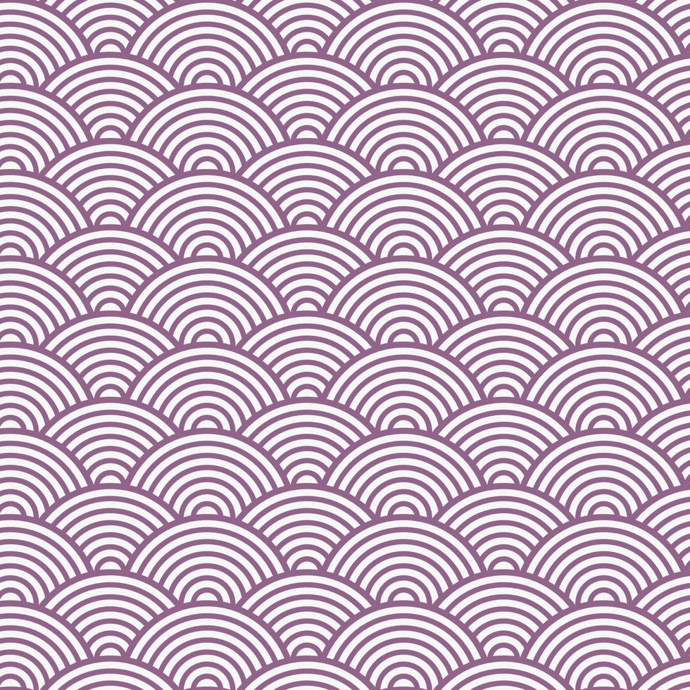 violeta púrpura estilo japonés sin fisuras patrón tradicional círculos ornamentados para su diseño vector