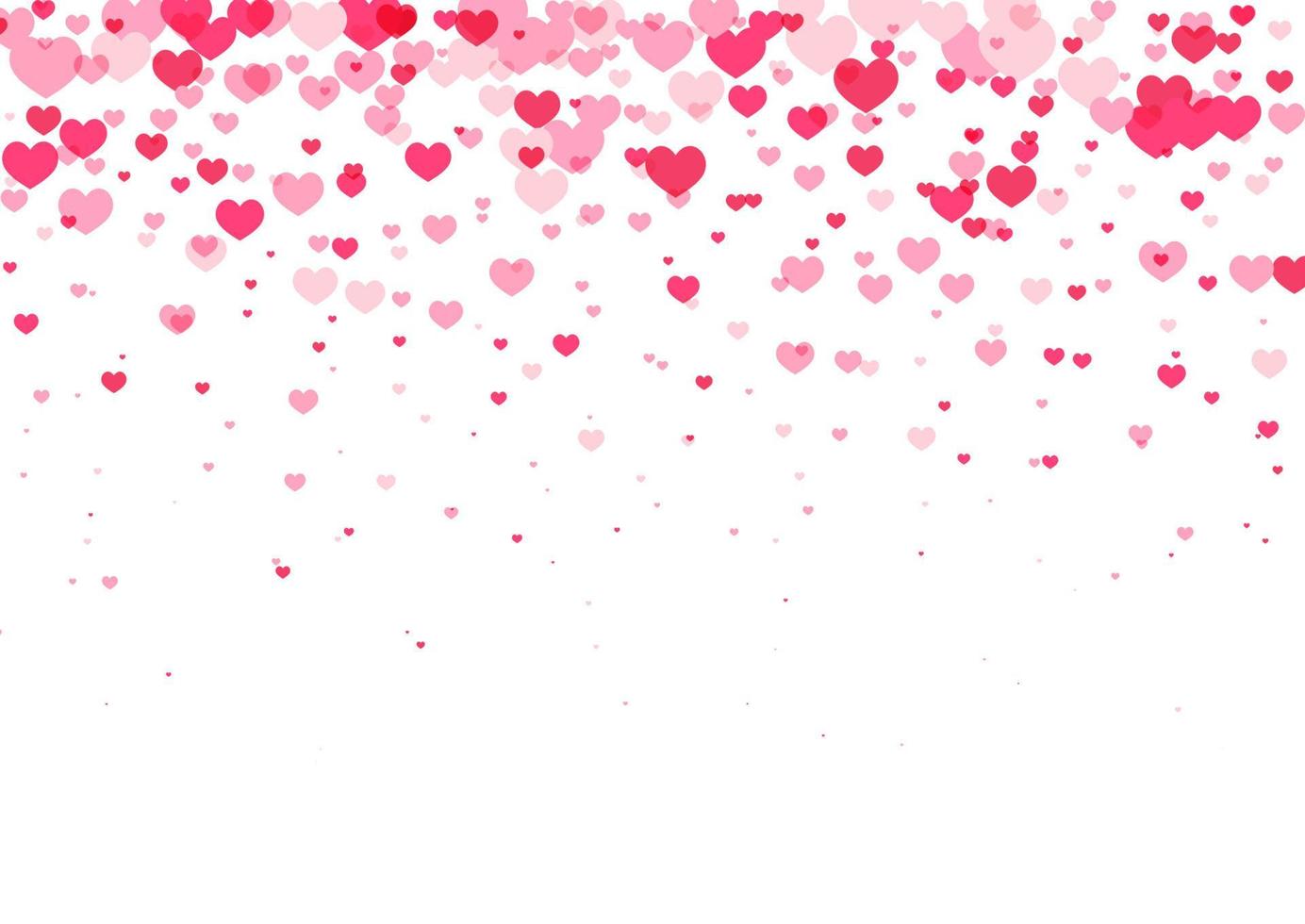 Pink hearts background for Valentines Day vector