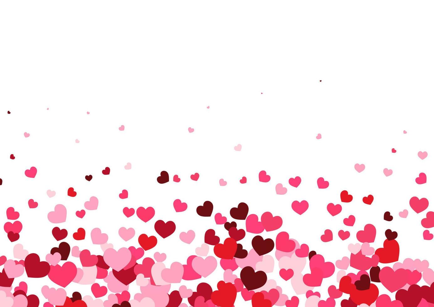 fondo decorativo del día de san valentín con corazones rosas vector