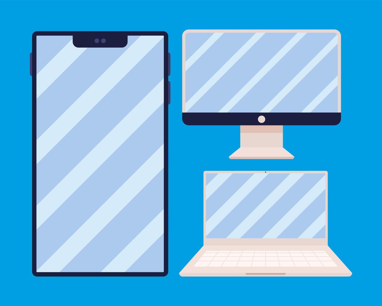 three gadgets devices vector