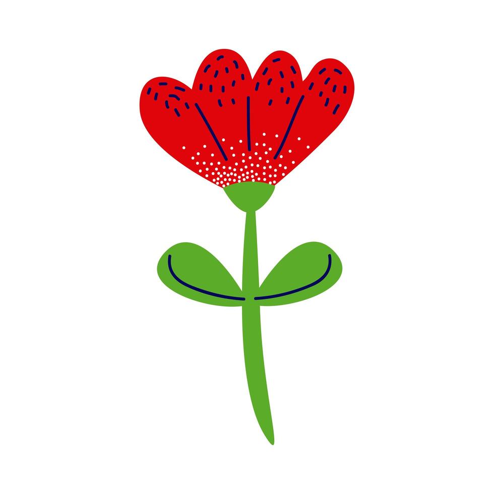 flor de color rojo vector