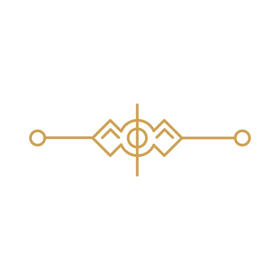 gold art deco divider vector