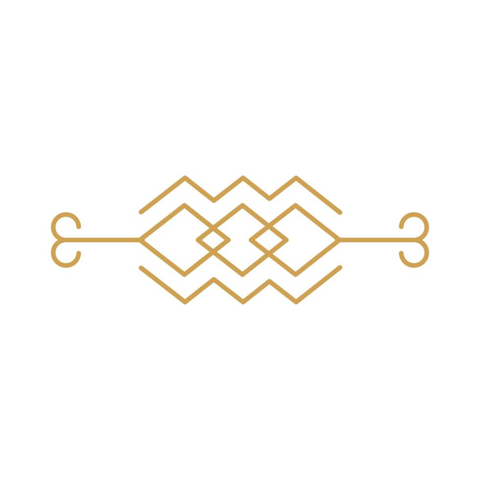 art deco gold border vector