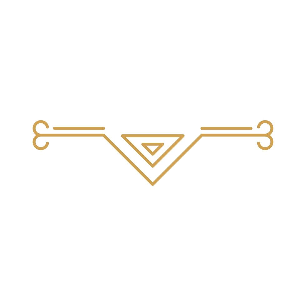 golden art deco classic vector