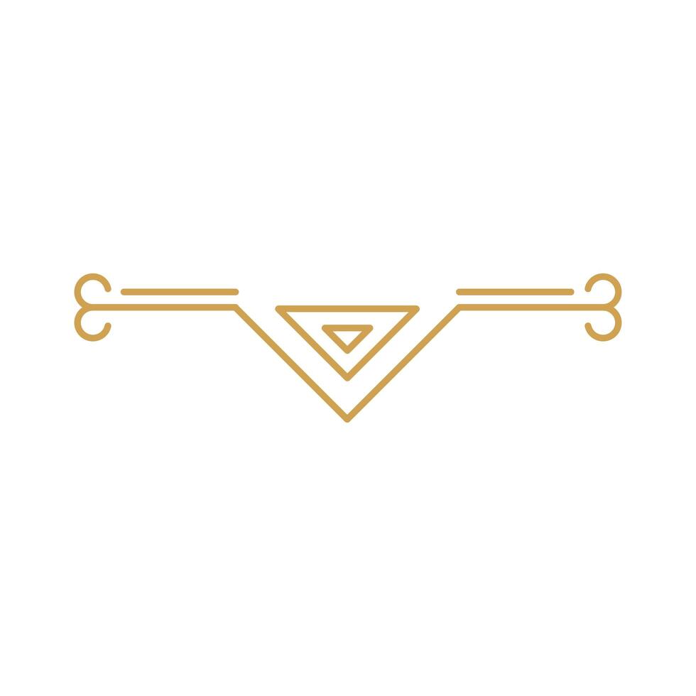 golden art deco classic vector