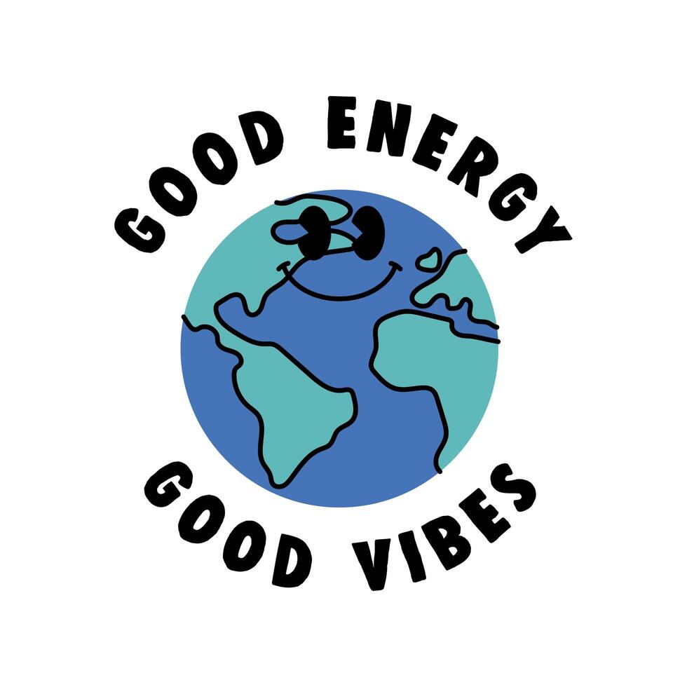 good energy affirmation vector