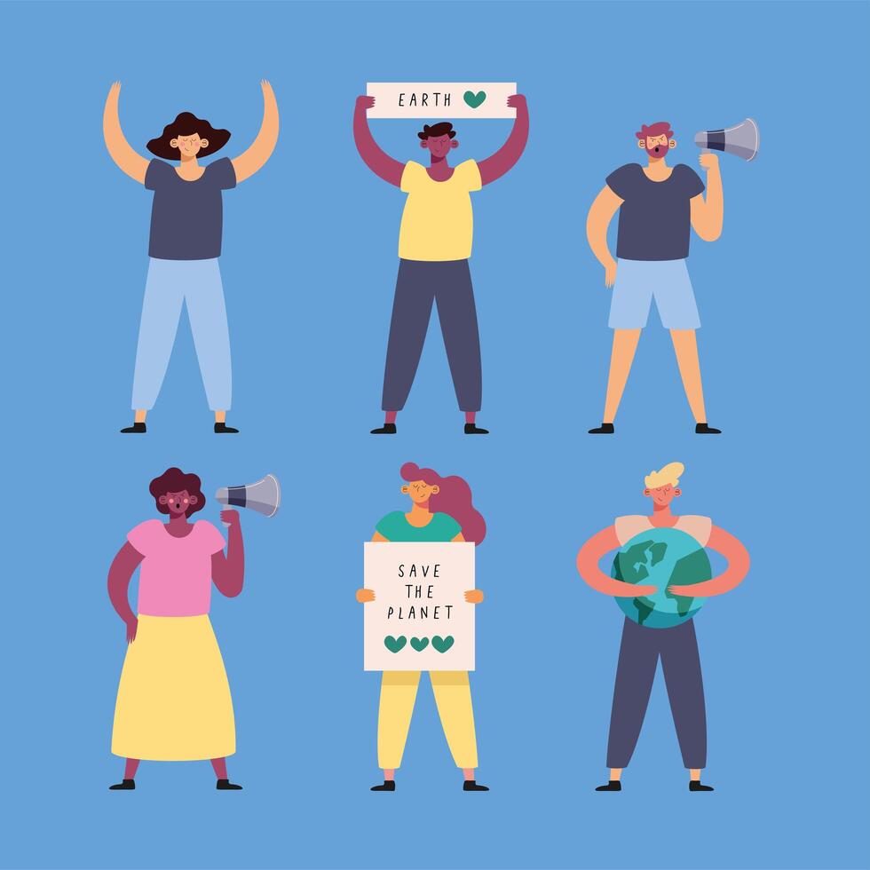 ecologists characters group vector