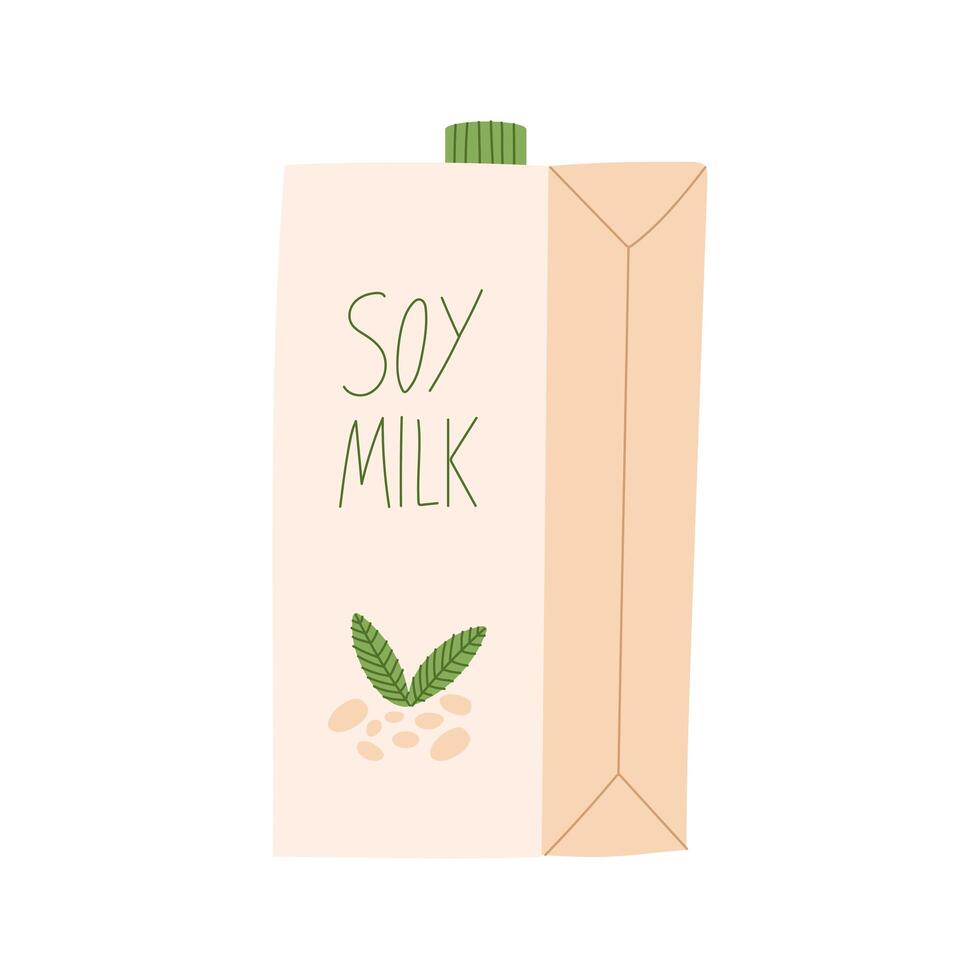 caja de leche de soja vector