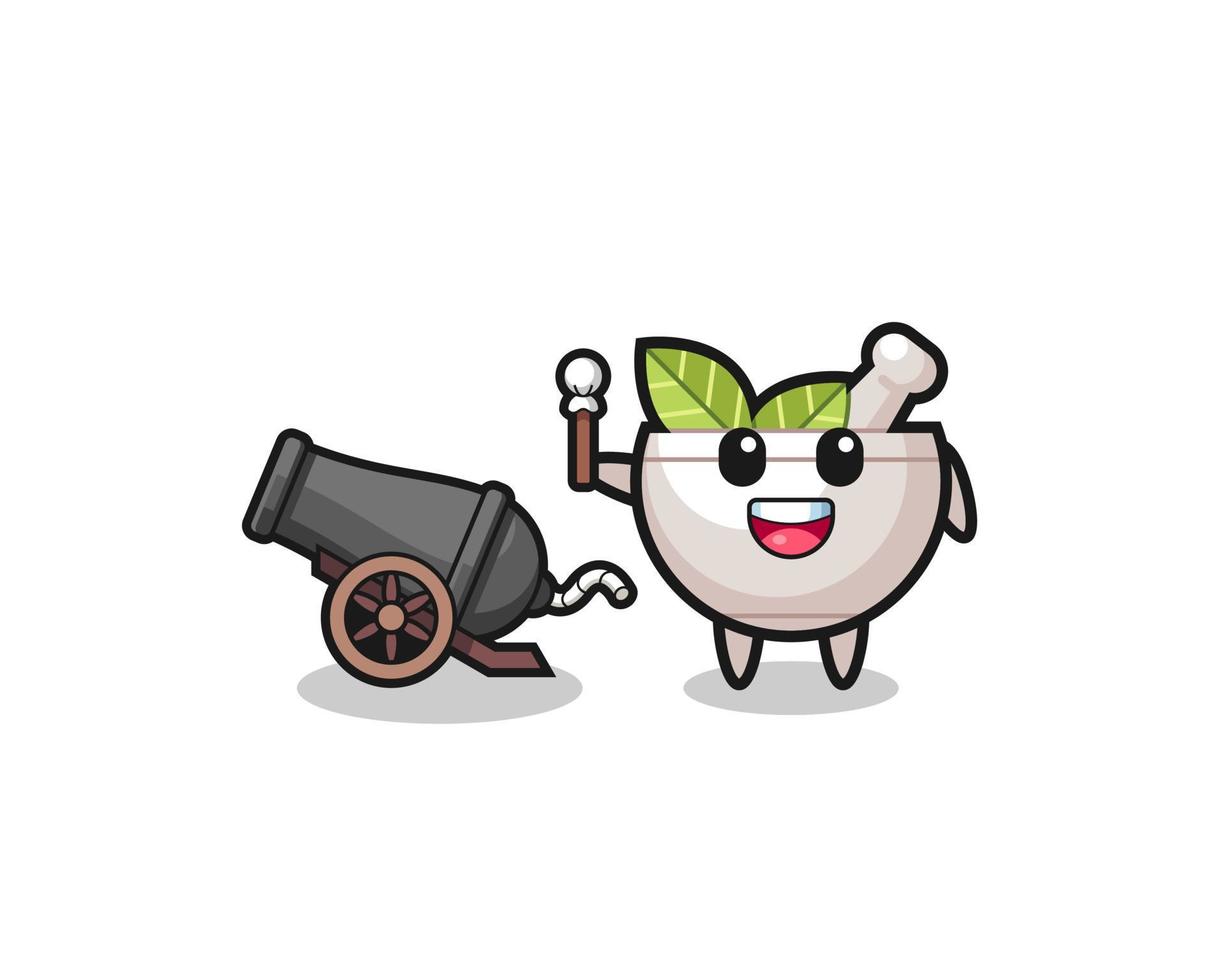 cute herbal bowl shoot using cannon vector