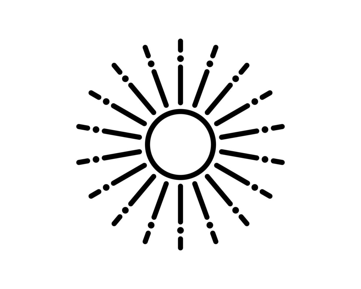 Sun flat icon. Single high quality outline symbol of spring for web design or mobile app. Thin line signs of sun for design logo, visit card, etc. Outline pictogram of sun vector
