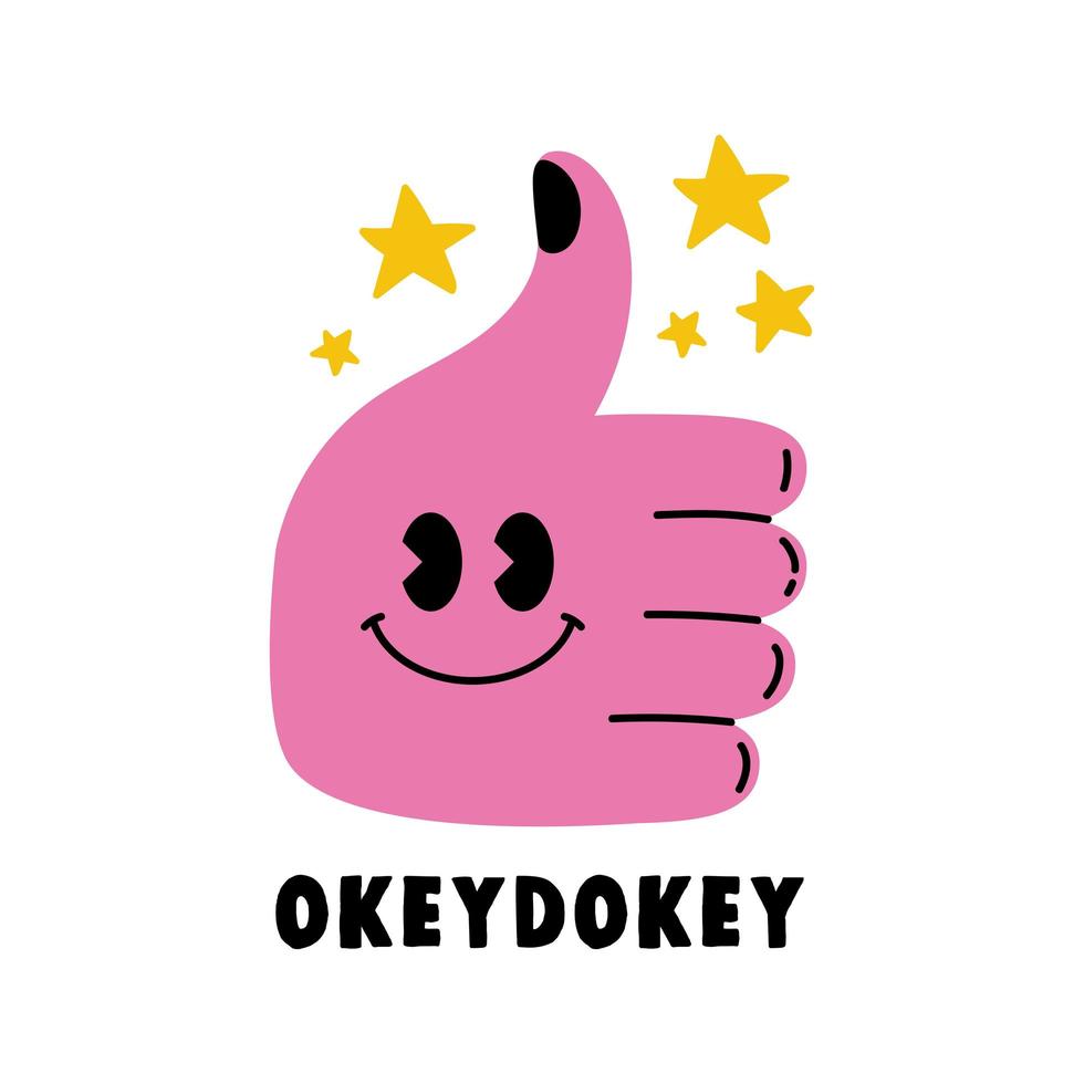 tarjeta de afirmación de okeydokey vector