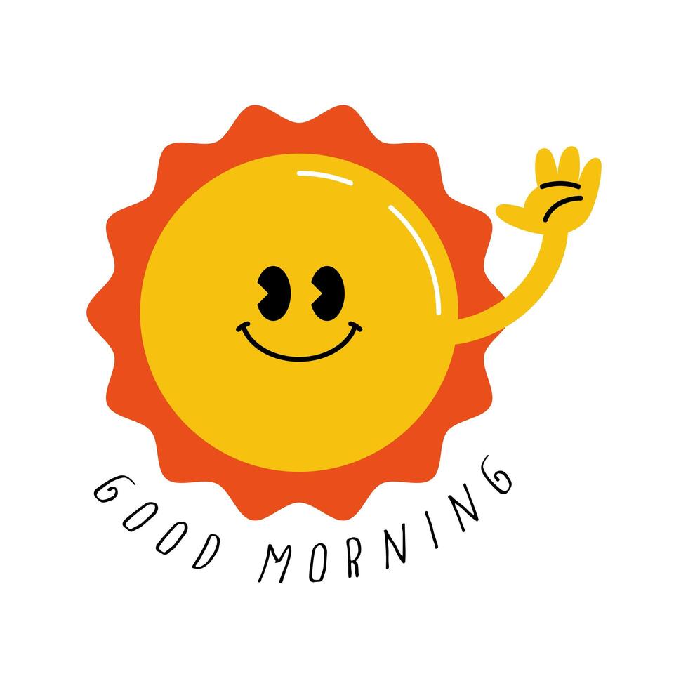 good morning affirmation vector