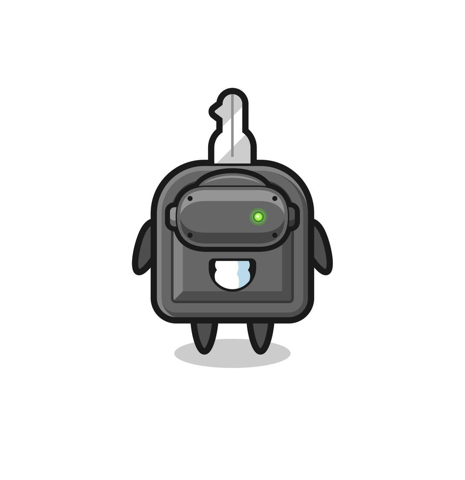 cute car key using VR headset vector